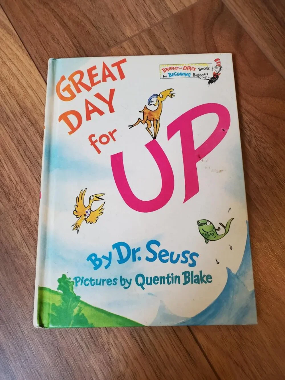 Vintage Cloth Off To The Races & Great Day For Up Books Dr. Seuss Beginner Books